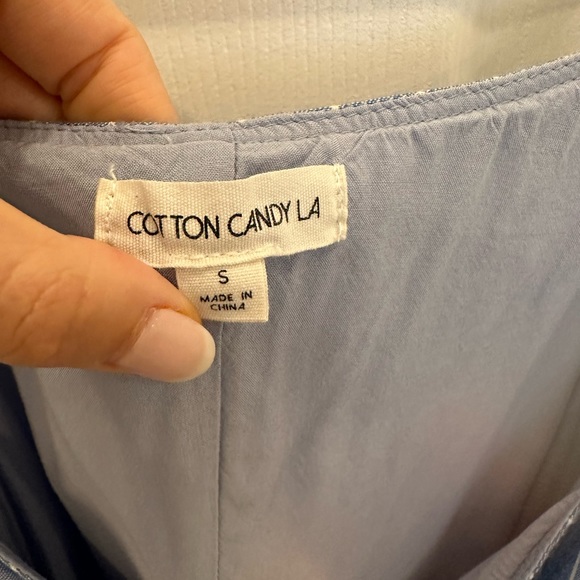 Cotton Candy LA Blue and White Striped Top - Picture 2 of 7